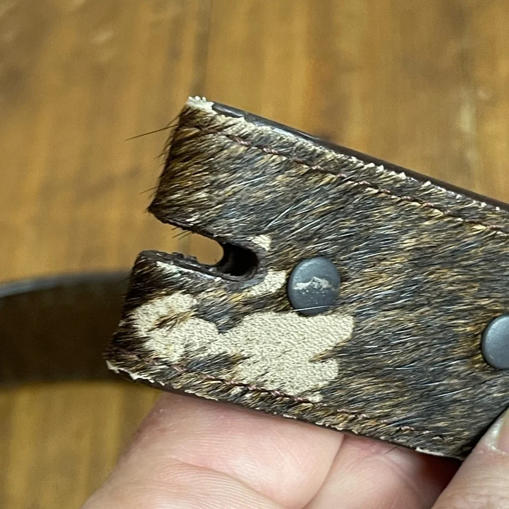 Ranger Belt Company size 28 calf hair studded belt